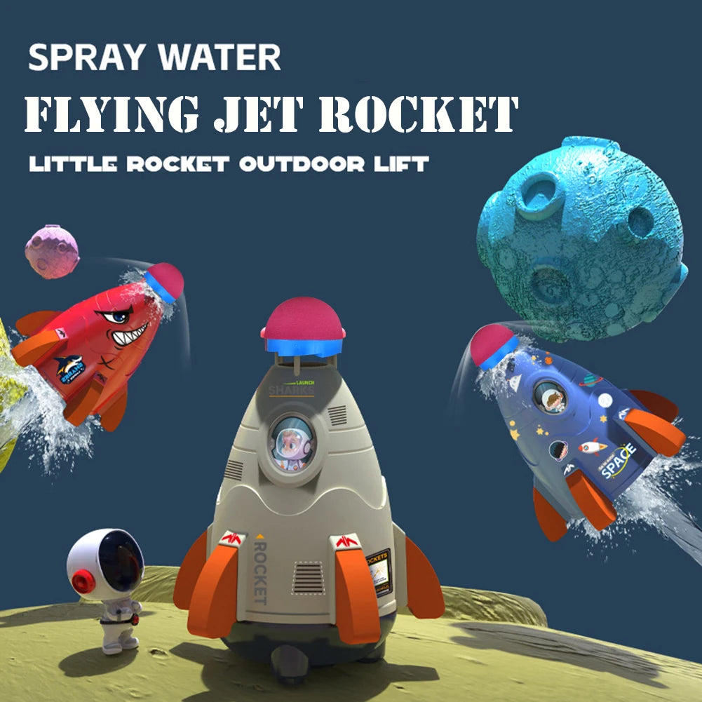 Creative Space Rocket Sprinkler Rotating Water