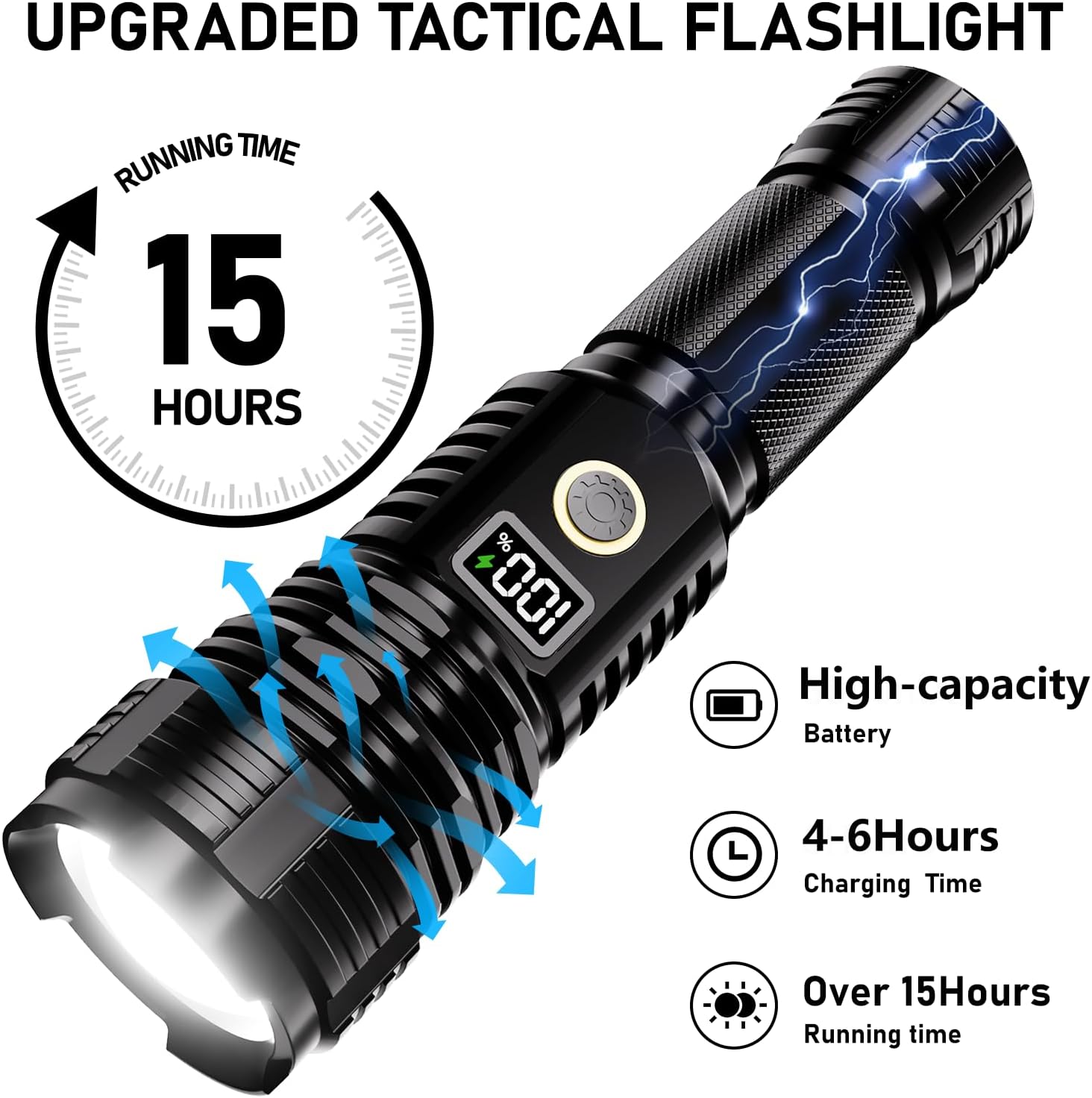 Rechargeable UltraGlow Flashlight Power