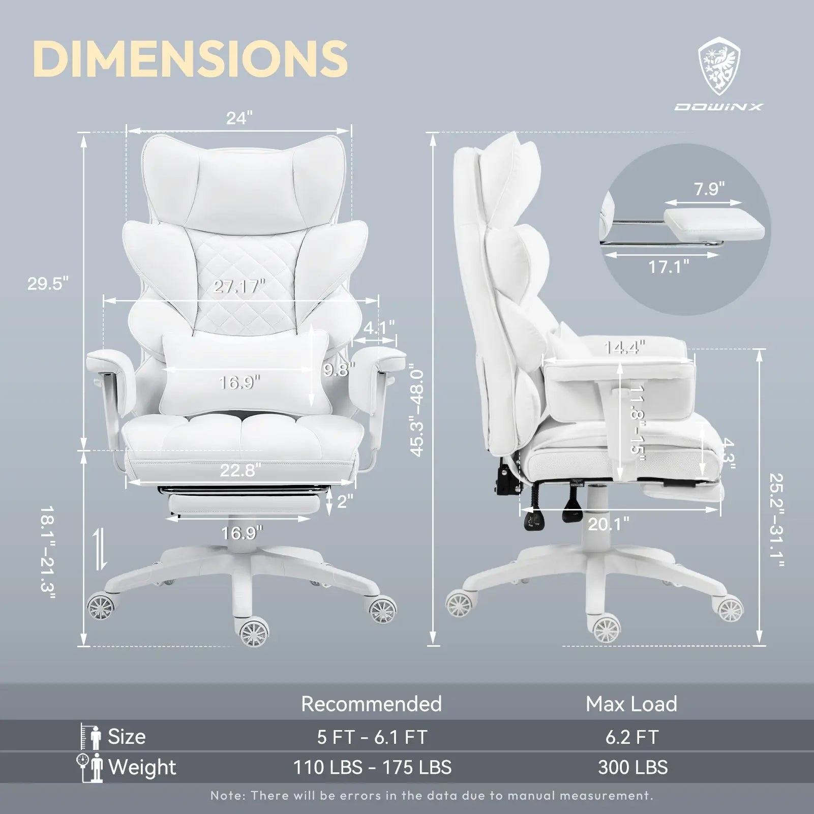 Luxurious White Leather Comfort Chair